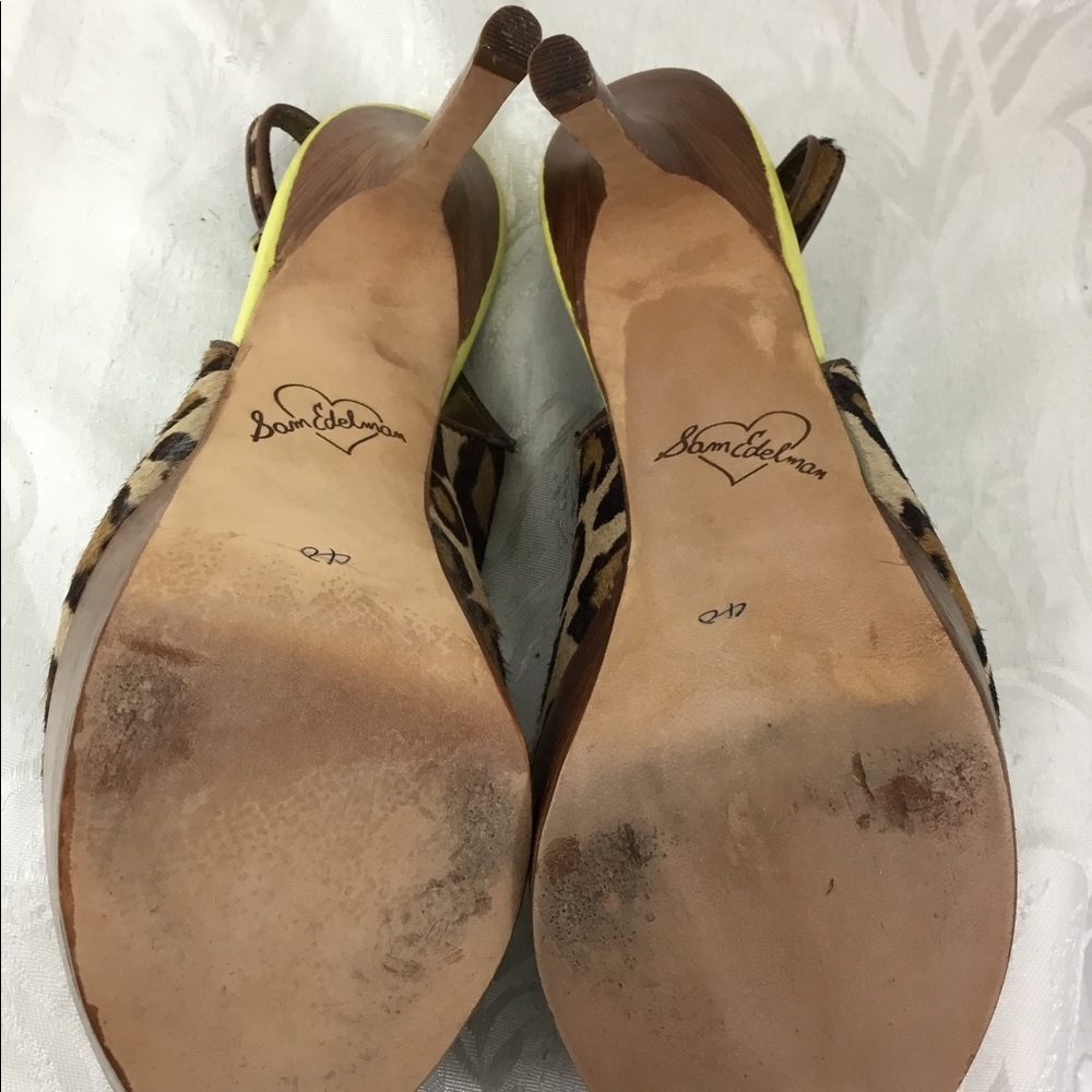 Sam Edelman S. Novato Cheetah Platform Slingback Heels - Picture 8 of 16
